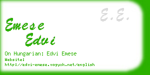 emese edvi business card